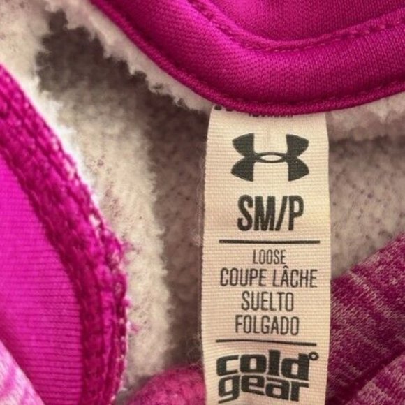 Under Armour Cold Gear Pullover Hooded Sweatshirt Women's Size SP Pink Hoodie - Picture 6 of 6